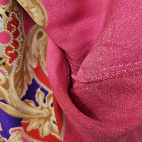 Escada Taj Mahal charmeuse silk blouse Mughal jewels print rare vintage size 42 - Picture 16 of 16